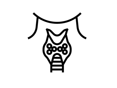 Icon in vereinfachter Form der die inneren Organe des menschlichen Körpers zeigt