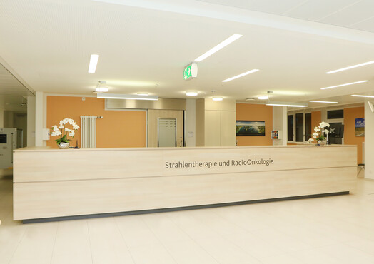 Blick auf den Anmeldetresen
