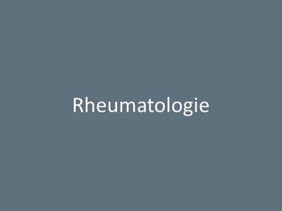 Graues Schild mit dem Schriftzug Rheumatologie