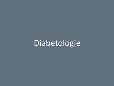 Graues Schild mit dem Schriftzug Diabetologie