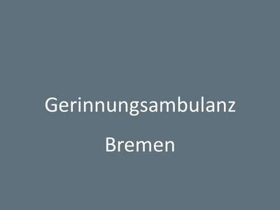 Graues Schild mit dem Schriftzug Gerinnungsambulanz Bremen