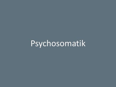 Graues Schild mit dem Schriftzug Psychosomatik