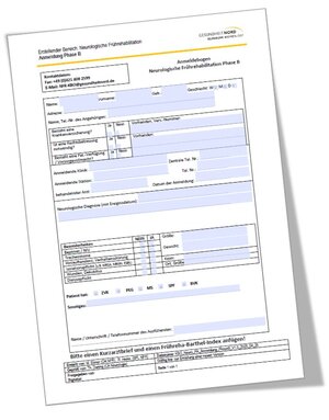 Bildschirmfoto des Anmeldeformulares