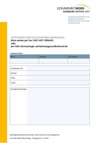 Foto vom Anmeldeformular