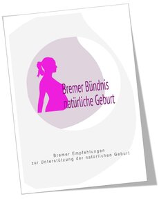 Titelbild des Folders mit der Silhouette einer schwangeren Frau