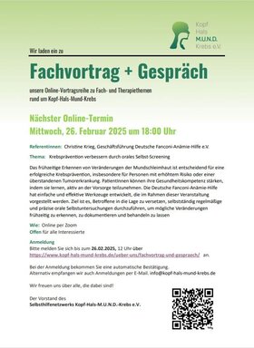 Einladung zum Fachvortrag und Gespräch