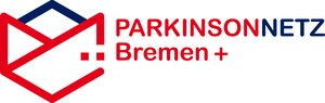 Logo des Parkinson Netz Bremen - ein rotes symbolisches Netz mit einem blauen Strichdach