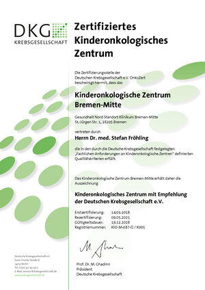 Foto des Zertifikates