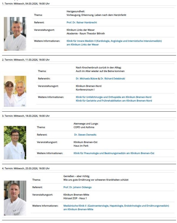 Screenshot der verlinkten Veranstaltungsübersicht