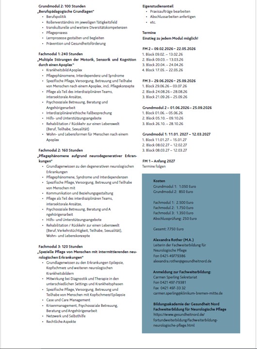 Foto vom Fortbildungsfolder